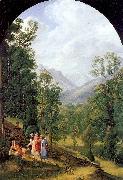 Olivier, Johann Heinrich Ferdinand Landscape near Berchtesgaden oil